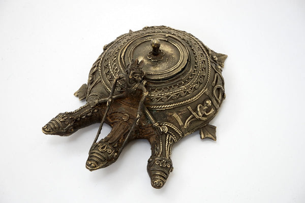 Dokra - a Deity Riding a Three Headed Turtle